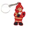 Em estoque fabricante chaveiro corpo de bombeiros silicone chave anime para e-commerce transfronteiriço Amazon Ali Internacional/