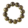Pulsera de Madera de Sándalo Dorado Natural con Cuentas de Seda Nan para Hombres y Mujeres Joyería al por Mayor