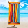 Toalla de Playa Amazon Simple Rayada Microfibra Absorbente Toalla de Baño para Playa Toalla de Playa Rayada Transfronteriza Personalización