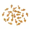 Dijes para Colgantes de Corazón, Flor, Animal, Estrella, Hoja, Pimienta, Hechos por Ti Mismo, Acero Inoxidable Chapado en Oro Real Ecológico, Joyería