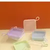 Caja de Almacenamiento Portátil para Esponja de Maquillaje con Lazo para Colgar, Estuche a Prueba de Polvo para Polvera de Viaje, Mini Organizador de Plástico para Esponjas de Cojín, Pendientes, Joyería