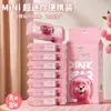 Garnbao Oso Rosa Toallitas Húmedas Mini Portátil Desechable Paquete Pequeño Limpieza Bucal Niños Fresco Paquete Portátil de Mano