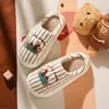 Pantuflas de Algodón para Mujer Otoño e Invierno Nuevas Dibujos Animados Pareja Cachorro Lindo Hogar Cálido Felpa Algodón Pantuflas Estilo Pareja para Hombre