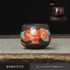 Taza Maestra de Arcilla Púrpura con Patrón de Dragón, Taza de Degustación para Juego de Té Kung Fu, Taza de Té de Cerámica, Taza Individual, Taza de Té Retro para el Hogar