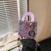 Bolsa Infantil 2026 Nuevo Modelo Alta Calidad Lentejuela Princesa Diana Bolso de Mano Bolso Cruzado al Hombro Versátil de Moda Bolsa Cuadrada Pequeña