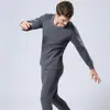 Roupas de outono para pais de meia-idade e idosos, jovens, terno de calça comprida, roupa íntima térmica pura masculina, suéter de algodão, blusa de base, calça