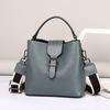 Bolso Cubo de Moda Bolso de Piel Genuina para Mujer 2026 Modelo Nuevo Bolso de Mano de Piel de Vaca de Primera Capa Bolso Cruzado de Hombro Versátil 6021