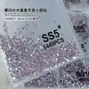 Diamantes Sueltos Ss4 Ab Rhinestones en Forma de Abanico King para Uñas, Rhinestones Super Brillantes en Forma de Abanico, Rhinestones Redondos de Vidrio Iridiscentes Aurora con Base Plana