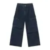 MTLCLOTHES Moda Masculina Coreana High Street Indústria Pesada Desconstrução Estéreo Multi-Bolso Perna Reta Jeans de Trabalho