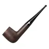 Pipa de ébano hecha a mano Muxiang, juego de madera para fumar, bolsa para cigarrillos, olla de cobre de doble uso, pipa seca, pipa de madera maciza, venta al por mayor