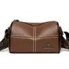 Bolso de PU de Moda para Mujer, Nuevo Estilo Transfronterizo, Versátil Bolso Almohada Retro Bordado con Correa Ancha para el Hombro, Bolso de Hombro Cruzado Único para Madres de Mediana Edad