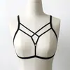 Comercio exterior Europa y Estados Unidos top sexy hueco color sólido banda elástica tirante cuello halter moda femenina sujetador al por mayor pelo 1591