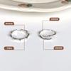 Anillo de Plata 925 No se Desvanece Anillo Simple de Abertura Ajustable para Hombre Pulsera Personalizada Ins Anillo Liso Anillo de Plata Esterlina para Mujer