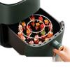 Parrilla de barbacoa doméstica resistente a altas temperaturas y fácil de limpiar, freidora de aire vertical de acero inoxidable con superficie que no gira, soporte para brochetas de barbacoa