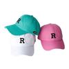 Gorra de béisbol de algodón estilo japonés con visera grande y sencilla con letra R para mujer, primavera y verano, estilo coreano, moderna gorra de béisbol de calle para hombre.