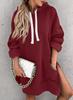 Suéter largo con capucha de color sólido para mujer, otoño e invierno, comercio exterior transfronterizo de Amazon Europa y Estados Unidos, disponible en stock, 2021
