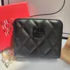 Billetera Nueva para Mujer 2025 Estilo Corto Versión Europea y Americana Vertical tipo Acordeón con Cierre Monedero Portatarjetas a Cuadros de Moda para Mujer
