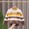 Malhas para Meninos Infantil 2025 Outono e Inverno Novas Malhas Infantis Roupas Infantis Suéter para Meninos