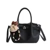 Elegante Bolso de Mano con Estampado de Lichi Estilo Coreano para Oficinistas, Bolso Cruzado de Alta Gama Elegante y Exquisito para Mujeres, Adecuado para Ir al Trabajo y Uso Diario, Bolso Tipo Cubo