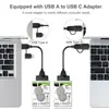 Lector de disco duro de doble cabezal SATA a USB3.0/Tipo-C transfronterizo para computadora, teléfono móvil, línea de unidad fácil mecánica/de estado sólido