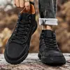 Botas Martin Amazon Outono e Inverno Popular Transfronteiriço Cano Alto Cadarço Sapatos Masculinos Comércio Exterior Tamanho Grande Botas Curtas Casuais Masculinas para Homens