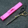 Tijeras de peluquería oro negro tijeras planas tijeras de dientes artefacto para flecos tijeras de peluquería para niños hogar traje para pelo roto
