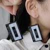 Comercio Exterior Popular Cinta de 9 Colores Empalme Acrílico Aretes Geométricos Moda Simple Aretes Personalizados Aretes para Mujer