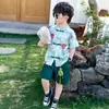 Conjunto de Verão para Meninos Xiangyun Hanfu Novo Estilo Chinês Estilo Nacional Infantil Manga Curta Traje Tang Roupas de Performance para o Dia 1º de Junho de Bebê