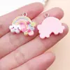 Colgante de Nube Arcoíris Estrella de Dibujos Animados Dulce de Resina con Patrón Colgante DIY Collar Accesorios de Joyería Venta al por Mayor