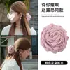 Pinza para el Cabello de Rosa con Flores Rosas, Accesorio para el Cabello de Alta Gama, Pinza de Tiburón para la Parte Trasera de la Cabeza