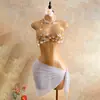 Corrente de Pingente Borboleta Iridescente AYJ Estilo Boêmio Corrente para Corpo Halter para Viagem à Praia Fotografia e Festas Rave