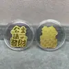 Shenzhen Shuibei Mismo Estilo Oro Puro 999 Tesoro de la Fortuna Aleación Gato de la Suerte Adhesivo Dorado para Teléfono Móvil para Atraer Riqueza Tienda de Oro