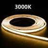 Tira de LED de Bajo Voltaje de 10 mm de Ancho con Cinta Autoadhesiva y Soporte Adhesivo para Iluminación Ambiental Interior del Hogar, Sin Parpadeo, Tira de Luz Cob de Alto CRI