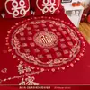 Almofada festiva bordada 'cem bênçãos' vermelha da noiva de casamento, conjunto completo de suprimentos para preparação de casamento para a noiva