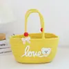 Bolso Tejido Amor 2026 Nuevo Bolso de Mano de Cuerda de Algodón Bolsa de Cuerda de Algodón Casual Original Dibujo Animado Bolso de Mano Souvenir