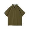 Camisa Polo de Algodón Perlado Estilo Americano para Hombre Dengjue Manga Corta Verano Nuevo Solapa Paul Media Cremallera Camiseta