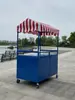 Carrinho de mão de gelatina de gelo dobrável barraca carrinho de salsicha grelhada barraca móvel mercado noturno móvel pequeno