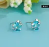 Brincos de Tarraxa Gato com Diamante Vermelho Estilo Coreano Brincos de Tarraxa de Gatinho Pequenos Fofos Brincos de Cobre Branco Banhados a Ouro Rosa Multicor da Moda