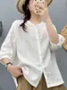 Camisa sin mangas de verano 2026, inspirada en el diseño, estilo vintage floral, con botones para mujer, holgada y moderna, top versátil y adelgazante