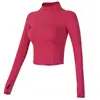 Transfronterizo 2025 Nuevo Ropa de Yoga Running Deportes Entrenamiento Ajustado Pilates Manga Larga Media Cremallera Top Deportivo