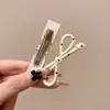 Pinza para el pelo Ankora con puntos de ola roja y lazo para mujer, clip lateral para flequillo o mechones rotos, pinza de pico de pato, pinza linda de una palabra