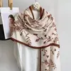 Pañuelo Cuadrado de Algodón Lino Estampado JM Sketch Temperamento Artístico Simple Pañuelo de Seda Uso Diario Decoración Pañuelo Protección Solar Disponible Transfronterizo