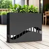 Caja de flores de hierro forjado para exteriores personalizada, caja de luz, canaleta para flores para asientos exteriores de restaurante y tienda de té con leche, mampara, macizo de flores para exteriores