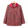 Roupas femininas para pessoas de meia-idade e idosas, estilo vovó, blusa fina, casaco de outono largo plus size para mães, blusa de senhora, roupas de outono