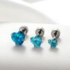 Parafusos para Piercing de Orelha Henson Studs de Osso de Orelha de Aço Titânio Brincos de Coração Coloridos Dopamina Studs Cocleares