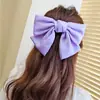 Grampo de Cabelo Estilo Coreano Celebridade da Internet Estilo Elegante Cetim Grande Laço Topo Presilha Presilha Traseira Presilha de Primavera Princesa de Fuga para Mulheres