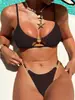 2027 AliExpress Amazon Transfronteiriço Alças Ajustáveis Biquíni Sexy Praia Conjunto de Duas Peças bikini mulheres