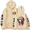 Sudadera con capucha holgada informal con estampado de Kimetsu no Yaiba