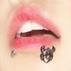 Dentes internos de aranha aço titânio prego labial prego de osso da orelha diamante punk joias de piercing europeias e americanas ins homens e mulheres com transfronteiriço