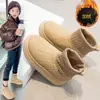 Botas de Nieve para Niñas Botas Forradas de Felpa para Niños 2026 Nuevas Llegadas de Invierno Zapatos Impermeables de Algodón para Niñas Pequeñas Zapatos para Niños